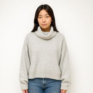 Calvin Klein Jeans Soft Gray Turtleneck Sweater